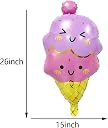ARV ZONE Sweet Donut Balloons, Ice Cream Foil Balloons, Birthday Decorations for Girls Boys Kids Birthday Baby Shower,Birthday Balloons, Donut theme birthday decorations (Donut 8th) gallery image
