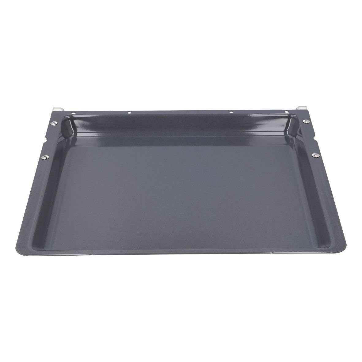 Kompatibel/Ersatz für BOSCH 00437876 Backblech Kuchenblech Fettpfanne Universalpfanne mit Träger 428x375x40mm emailliert Backofen Herd Siemens 437876 für HB HBN HE HEN HEV HEZ HK HL HS HSN HZ