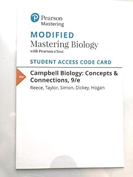 Misc. Supplies Modified MasteringBiology with Pearson eText -- ValuePack Access Card -- for Campbell Biology: Concepts & Connections Book