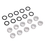 Dioche Celownik 18mm Hamulec 10szt. Wziernik Głównego Cylindra Hamulca z Pierścieniem O, 18mm/0,7 Cala Uniwersalny Zamiennik do Układów Hamulcowych Motocykli i Quadów (12 MM)