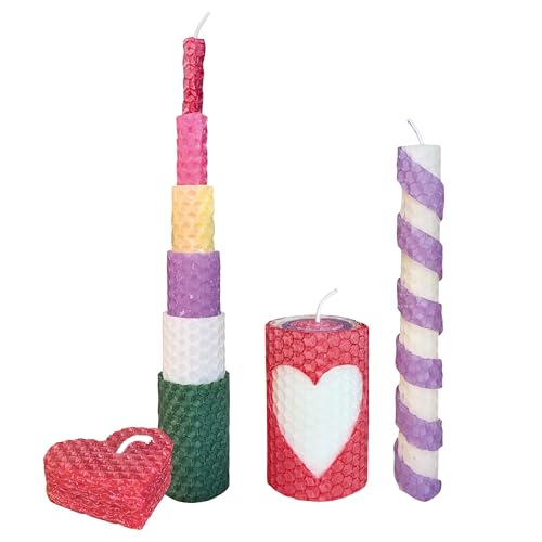 Plaques nid d'abeille Pebaro pour création de bougies multicolores - 4