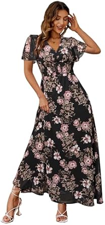 Simplee empire-waist boho maxi