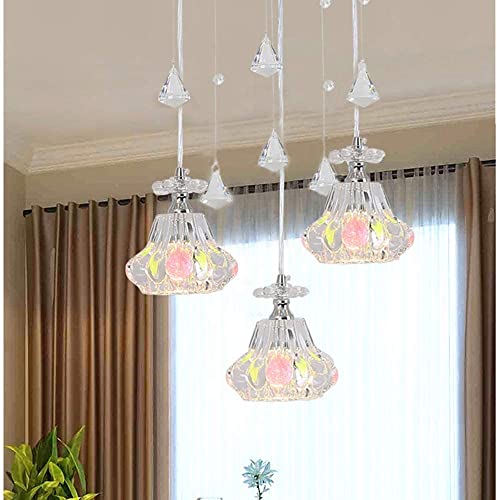 Suspension cristal LED salle à manger pour repas romantiques