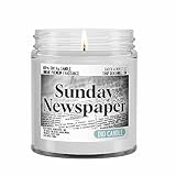 Sunday Newspaper Scented Candle - Smells Like Newspaper - Ink - 100% Naturally Vegan Soy and Premium Fragrance | Great Gift | Handmade in Denver, Colorado (4oz Glass Jar)