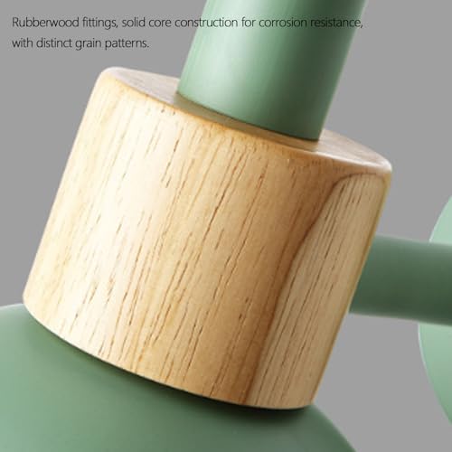 Aplique de pared E27 nórdico con interruptor de cadena y madera verde para pasillo 3