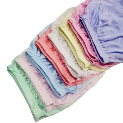 Poppip Size L 6 Pcs/Set Thai Vintage Sheer Nylon Panties Brief Underwear Adult Man Woman Comfort Loose Soft Random Color 32 #TOP2