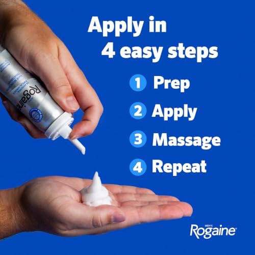 Men's Rogaine 5% Minoxidil Topical Foam, Unscented, 3 Mo Supply, 3x 2.11 Oz — view 5
