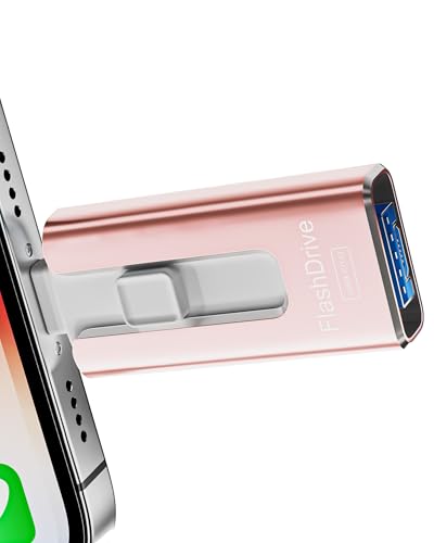 #rémunéré #Amazon<br>4 en 1 Cle USB 32 Go Multi Port Haute Vitesse Stockage Sécurisé pour iOS C Android et PC(Rose)