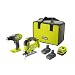 Produktbild Ryobi Kombi Kit Bohrschrauber und Stichsäge Set R18DDJS-220A 18V ONE+ System Mit Ladegerät, 2 x 2Ah Akku, Sägeblatt und Werkzeugtasche - Komplettset 5133003575, R18DDJS-220S