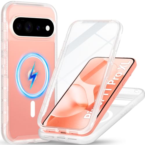 Hensinple for Pixel 11 Pro XL/10 Pro XL Case,360 Full-Body Protective,Clear