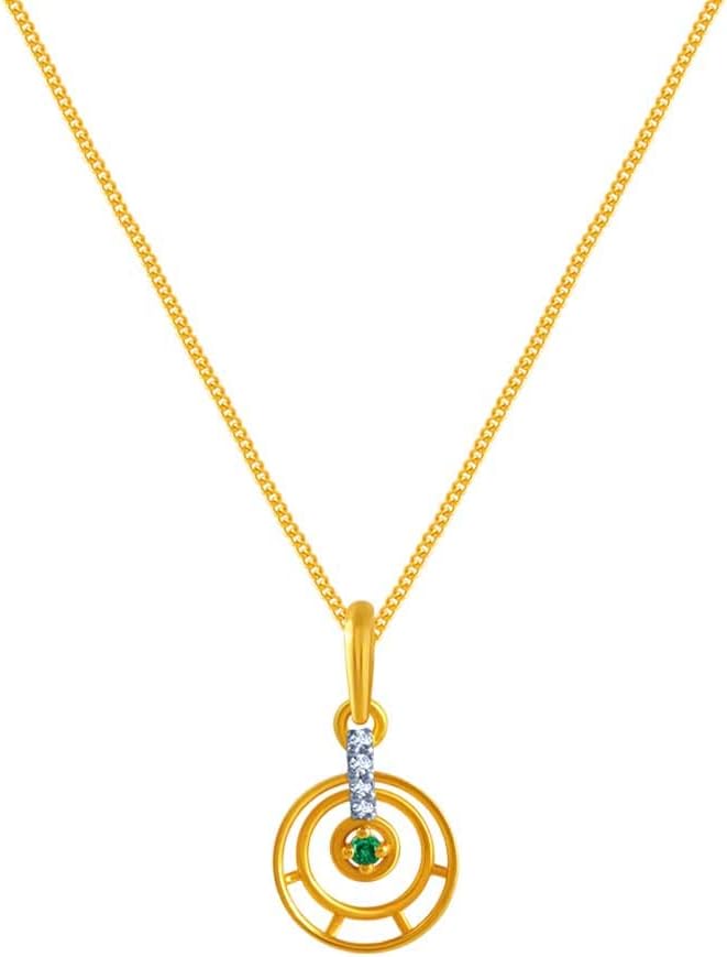P.C. Chandra JewellersWomen's 14Kt(585) Yellow Gold Online Exclusive Pendant - 0.647 Grams