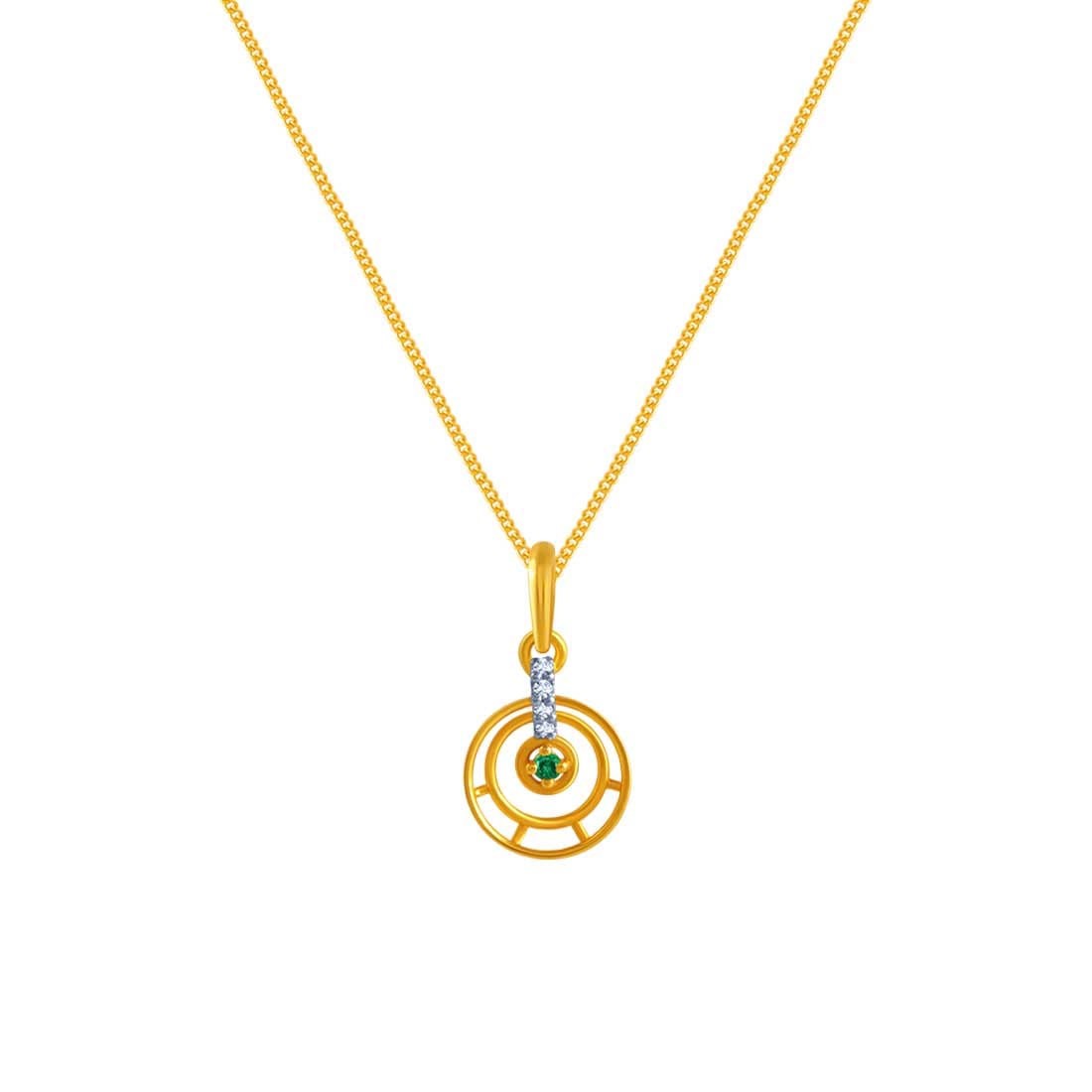P.C. Chandra JewellersWomen's 14Kt(585) Yellow Gold Online Exclusive Pendant - 0.647 Grams