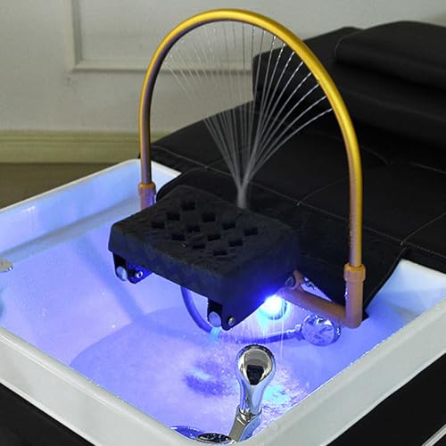 MKYOKO Shampoo Bed, Beauty Bed for Barber Shop and Hair Salon, Head Treatment Bed, Beauty Bed for Beauty Salon, Flat-Laying Thai Massage Beauty Salon Intelligent Beauty Bed,Brown - Image 5