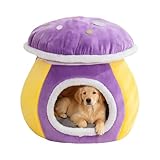 Nankoyal Cama Encantadora para Gatos,De Perros con Diseño De Champiñón Semi Cerrado | Casa para Gatos Interior | para Interior Sala De Estar Dormitorio Balcón Apartamento Hogar
