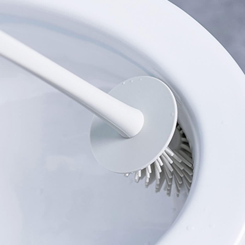 Toilet Brush and Holder Set Wall-Mounted Toilet Brush Long-Handled Soft-haired Toilet Brush, Bathroom Tool Toilet Brush, Dead Corner Cleaning Toilet Brush Kit Toilet Bowl Brush for Bathro