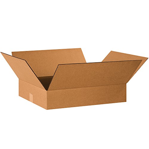 Image of TAPE LOGIC 22x18x4 Flat Corrugated Boxes, Flat, 22L x 18W x 4H, Pack of 25 | Shipping, Packaging, Moving, Storage Box for Home or Business, Strong Wholesale Bulk Boxes