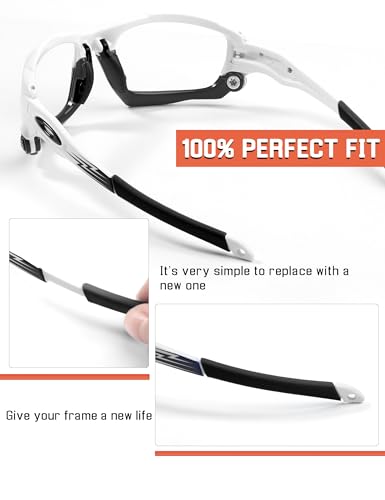 Image of Bwake Replacement Earsocks for Oakley Jawbone /Split Jacket /Racing Jacket /Minute 2.0 Sunglasses - Black
