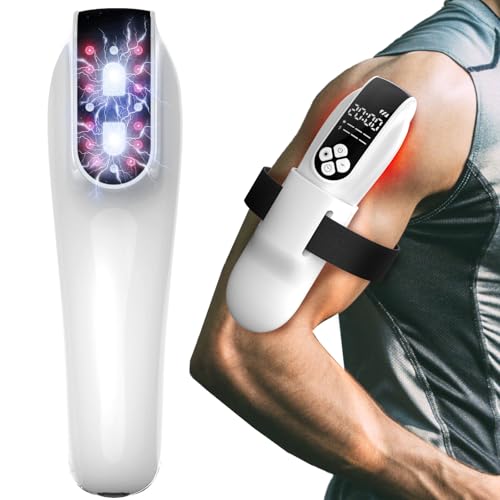 KTS Infrared Red Light Therapy Device for Dogs and Humans, Laser Therapy Devices with Straps for Muscle and Joint Pain Relief, Models:HD-Cure (White)