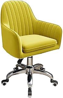 Silla de oficina ergonómica amarilla con respaldo giratorio, silla de escritorioscritorio para computadora para juegos y trabajo, silla de escritura cómoda para uso en el hogar y la oficina.
