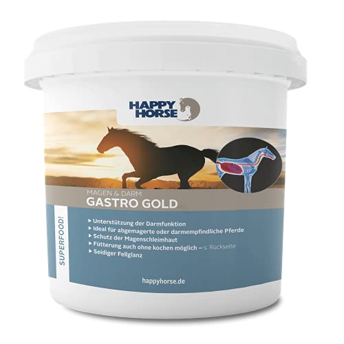 HAPPY HORSE Gastro Gold | Gold-Leinsamen für Pferde | 5kg | Pferdefutter zur ernährungsphysiologischen Unterstützung der Magen‑Darm-Funktion | Reich an Schleimstoffen & Omega‑3‑Fettsäuren