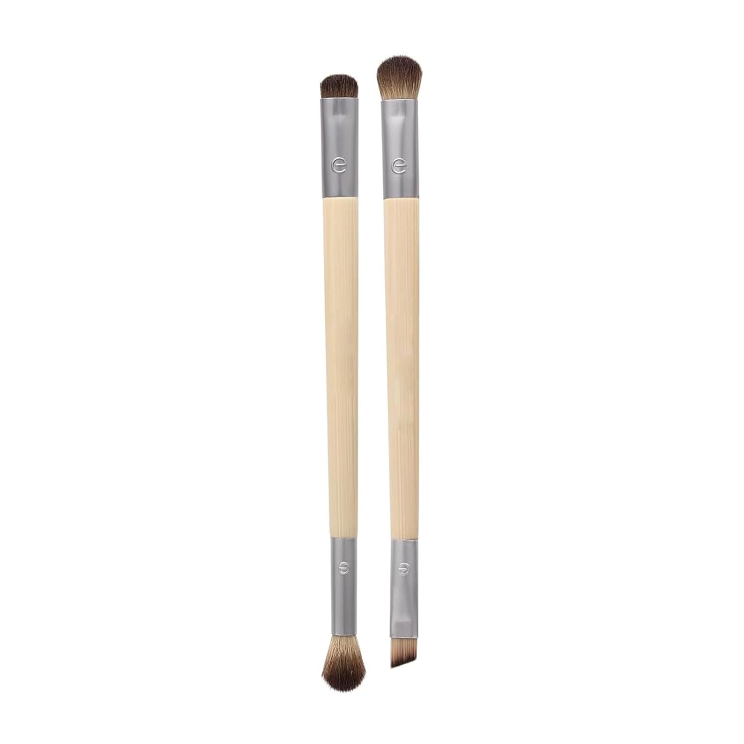 YAMHOHO Enhancing Eye Brush Set, Makeup Brushes For Liquid, Cream & Powder Eyeshadow & Eye Liner Application, Dual-Sided & Eco-Friendly, Synthetic Bristles, Cruelty-Free, 2 Piece Set (Primary Color-2pcs)
