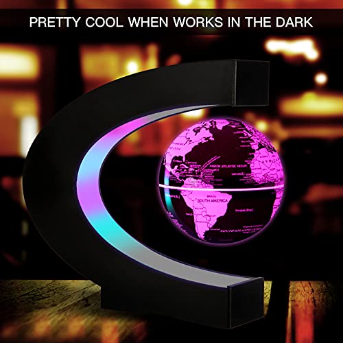 Gresus ML01C Multicolor Changing Magnetic Levitation Floating World Map Globe thumb #2