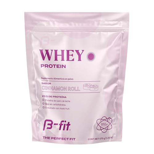 B-FIT B Proteína Whey - Variedad de Sabores - Aminoácidos Alta Pureza y Concentración - Fácil Absorción - Baja en Grasas y Carbohidratos (570 g, Rol de...