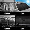 1Pc Premium Windscreen Sun Shade for Aston Martin DBX 2020-2023, Front Window Sun Visor Foldable UV Ray Reflector Heat Shield #5