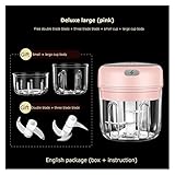 Mini und tragbar: 100 ml / 250ml Kapazität, einzigartige Innenwandgestaltung, weniger Inhaltsstoffe können leicht gehackt werden, bequem für kleine und empfindliche Bedürfnisse.Der MINI-Handbuch Hubschrauber hat Vorteile von Wirtschaft, Praktikabilität, Kompaktvolumen und tragbar.