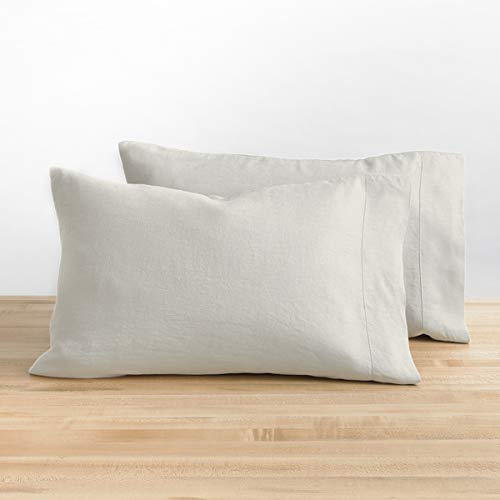 Baloo 100% French Linen Pillowcases – Set of 2 (Oatmeal - 20"x30" - Standard Size) | Cooling, Soft & Durable | Machine Washable & Dryer Safe | Oeko-TEX® Standard 100 CertifiedOEKO-TEX STANDARD 100