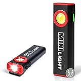 lexall Flashlight, 1600 Lumens Mini Magnetic Flat EDC Flashlight with Clip, 3 Modes Portable Ultra-Light Bright Waterproof Pocket Light for Working, Camping, Repairing, Emergencies