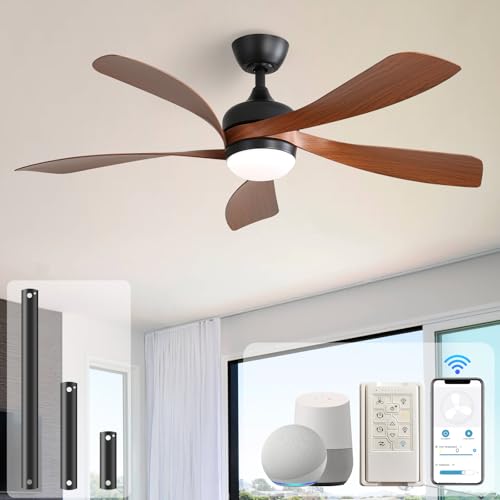 Sofucor 52' Smart Ceiling Fan, Indoor/Outdoor Ceiling Fans with Lights and Remote, Compatible with...