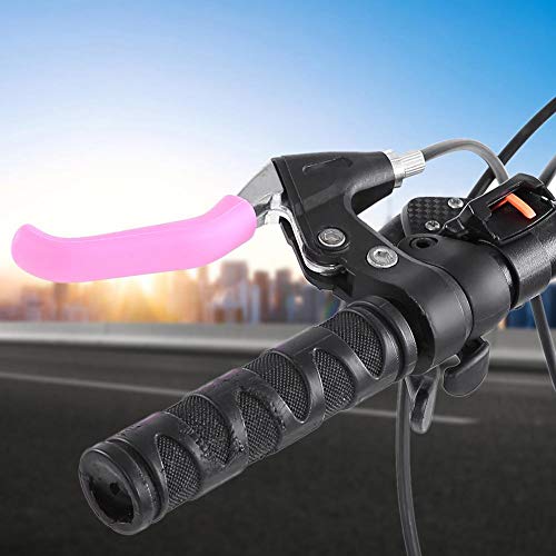 Bicycle Brake Lever Cover, Bike Brake Lever Protector Silicone Cycling Grips Accessory(Dark Pink) #TOP6