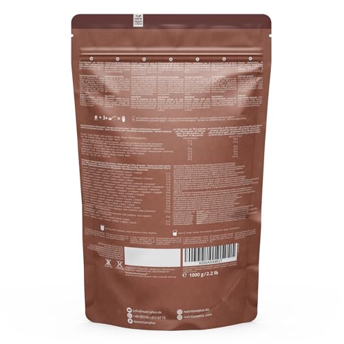 Nutri+ Proteínes vegetaliens - Noisette 1000g - Mélange de Protéines 3k - Protéine de Pois, Soja et Tournesol en Poudre - sans Lactose - Végétalienne - à faible Teneur en Glucides – Image 6