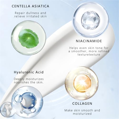 wwaiwenl Youthful Moisturizing Face Cream with Collagen, Centella Asiatica, Hyaluronic Acid | Daily Face Moisturizer for All Skin Types | All-Day Hydration for Youthful Skin 100 ml/3.38 fl.oz. (2pcs)