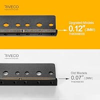 RIVECO 14U Vertikales Rackschienen-Set, robuste Server-Rack-Montageschienen, 2 Stück, Schwarz – Ansicht 3