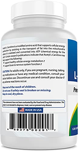 Best Naturals Acetyl L-Carnitine 500 Mg 120 Capsules (120 Count (Pack Of 1)) #TOP5