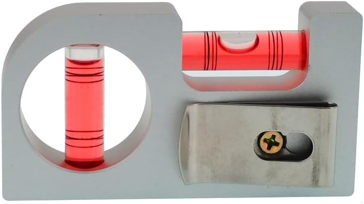 High precision solid aluminum alloy small level ruler for tilt angle measurement, portable mini adjustable horizontal bubble magnetic (120 * 50 * 20mm)