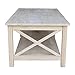 Hampton Solid Wood Coffee Table, Unfinished