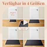 Blumtal Fußmatte 70x120 cm - rutschfeste Schmutzfangmatte - Fußabtreter mit Muster - Fußmatten Haustür - Türmatte aus Polyester - Fußmatte innen/Schmutzfangmatte außen/Floor Mat Dunkelgrau
