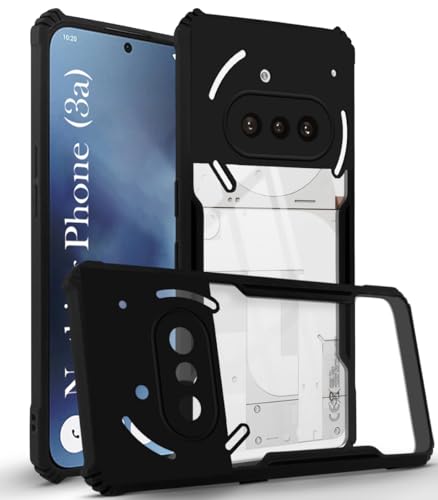 Jkobi Back Cover Case for Nothing Phone 3A 5G (Shockproof with Polycarbonate Clear Panel | Professional Black)