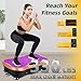 EVOLAND Vibration Plate Exercise Machine, Vibration Fitness Trainer with Bluetooth Speaker 5 Program Modes 2 Resistance Bands, Home Exercise Equipment for Fitness Body Toning-Purple