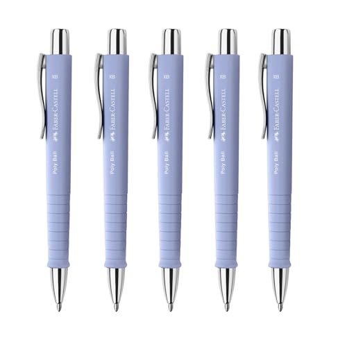 Faber-Castell - Kugelschreiber Poly Ball Pale Iris, 5 Stück