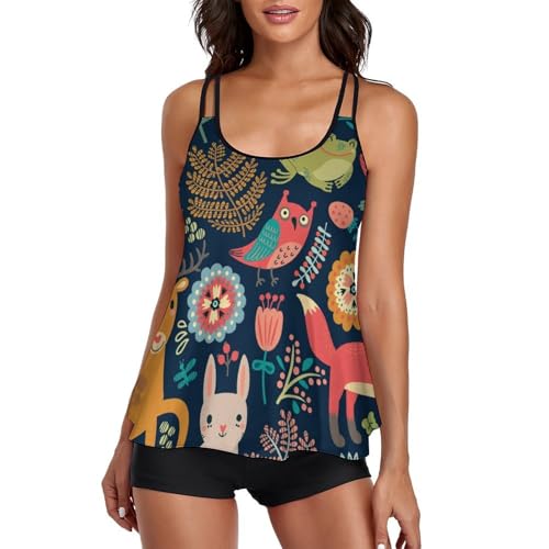 Ensembles bikini tankini femme short de garçon maillot de bain