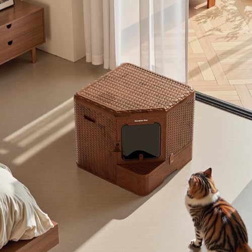 Gardner Pet Extra Large Cat Litter Tray, Odor-Resistant Enclosed Cat Litter Box with Removable Bottom Compartment Tray, Easy Cleaning, Suitable Cats - Image 8