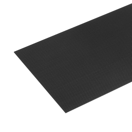 uxcell 1個 カーボンファイバーシート300×200×0.5mm 光沢面 パルトルージョンフラットカーボンファイバーボードプレート 平織りパネルシート カイト RC飛行機