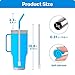Bluwing Metal Straws with Silicone Tip for 42 oz YETI Tumbler, 4 Pcs Reusable Stainless Steel Straws for 42 oz YETI, 30oz Stanley Cup(Color 2)