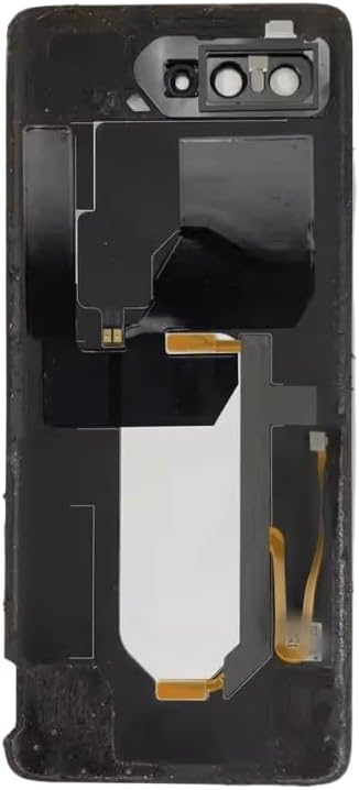YOOOKOOO Compatible Rear Back Cover for Asus ROG Phone 5 – Battery Door Housing Replacement Part (Black with Lens)