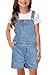 Remimi Little Girl Cotton Overalls Shorts Summer Denim Bib Jeans Holiday Fashion Button Design Jumpsuits 3-4 Years
