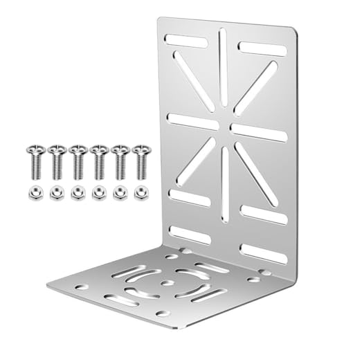 Stainless Steel L Shape Wall Mount Bracket Designed for CCTV and Dome Cameras Providing Strong Support and Stability with Nuts and Screws